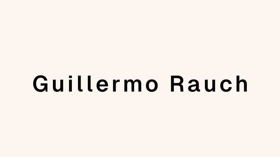 Animated title card reading Guillermo Rauch